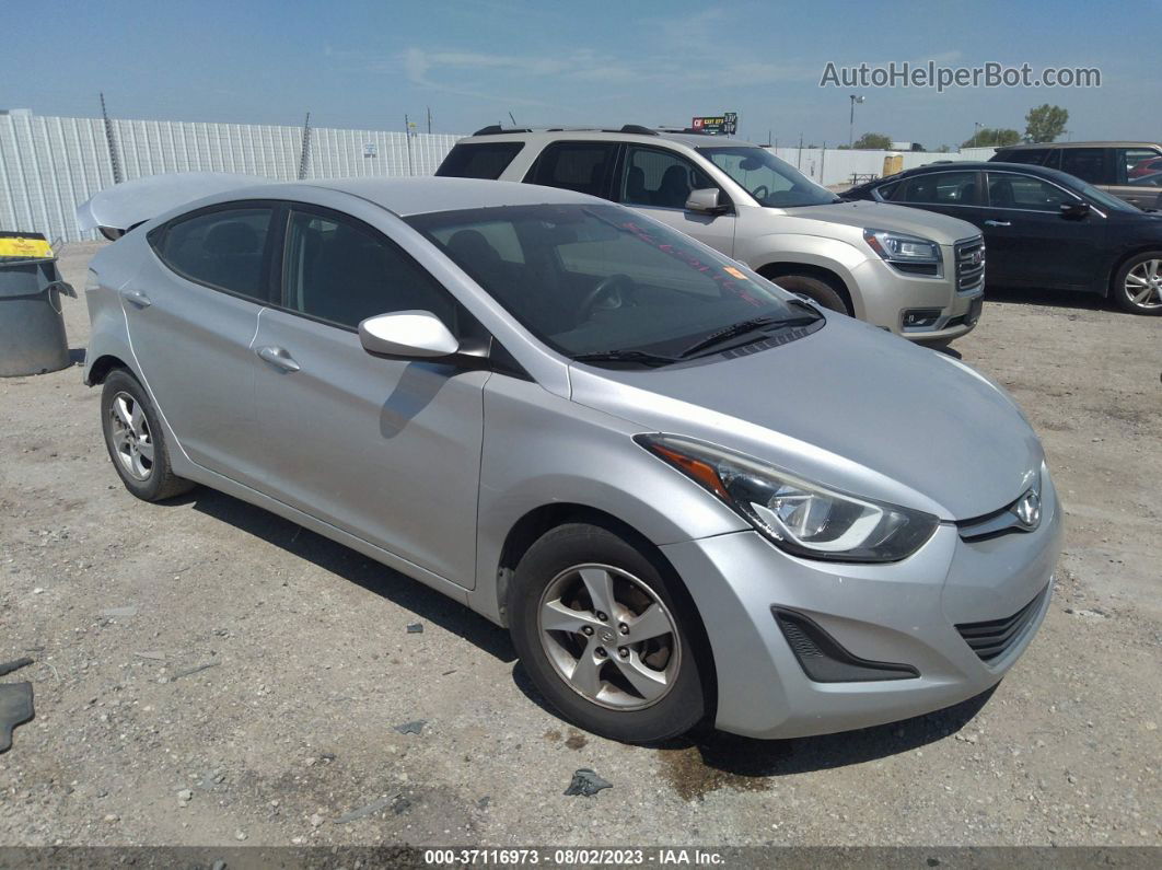 2015 Hyundai Elantra Se Silver vin: 5NPDH4AE7FH554398