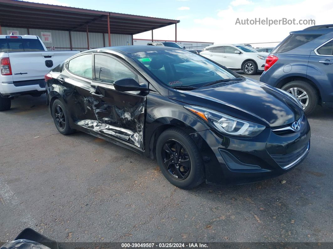 2015 Hyundai Elantra Se Черный vin: 5NPDH4AE7FH560086