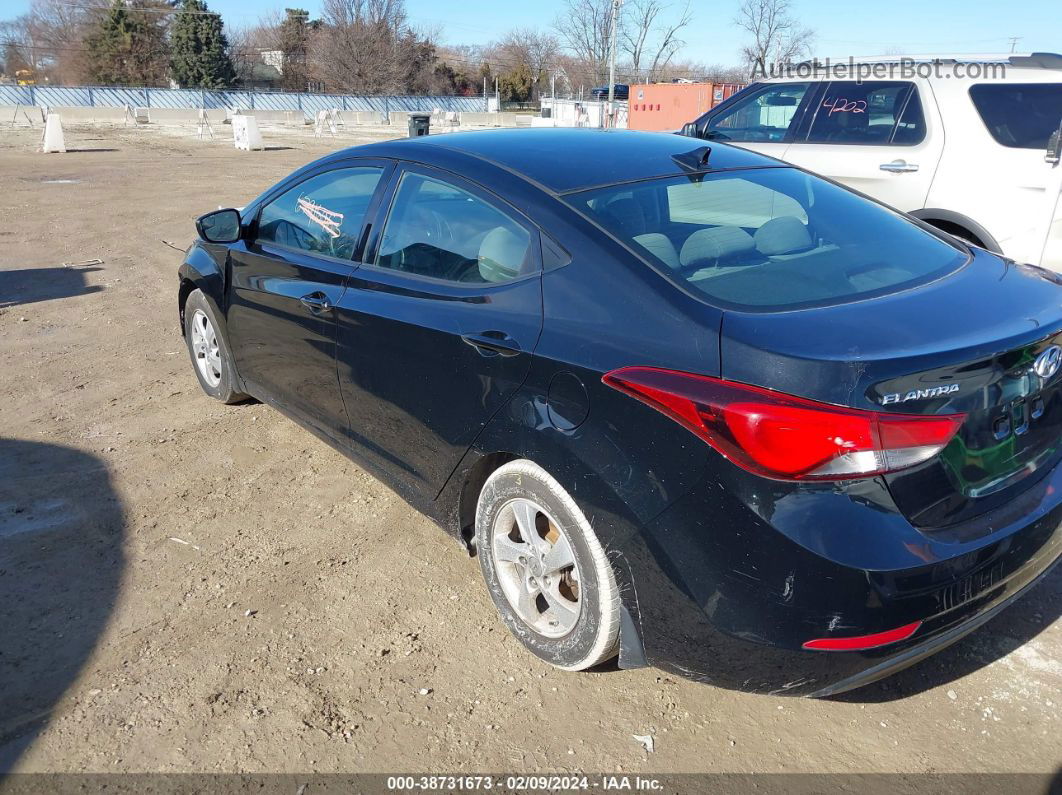 2015 Hyundai Elantra Se Черный vin: 5NPDH4AE7FH566552