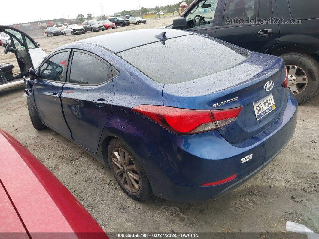 2016 Hyundai Elantra Se Blue vin: 5NPDH4AE7GH655975