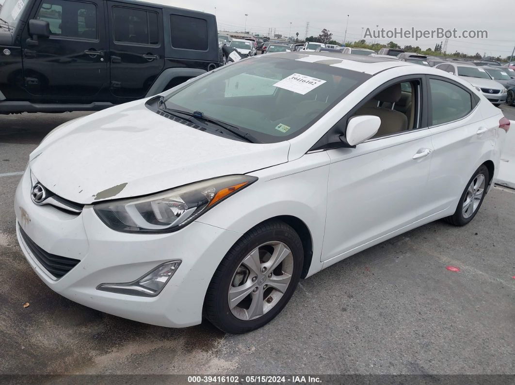 2016 Hyundai Elantra Value Edition White vin: 5NPDH4AE7GH673280