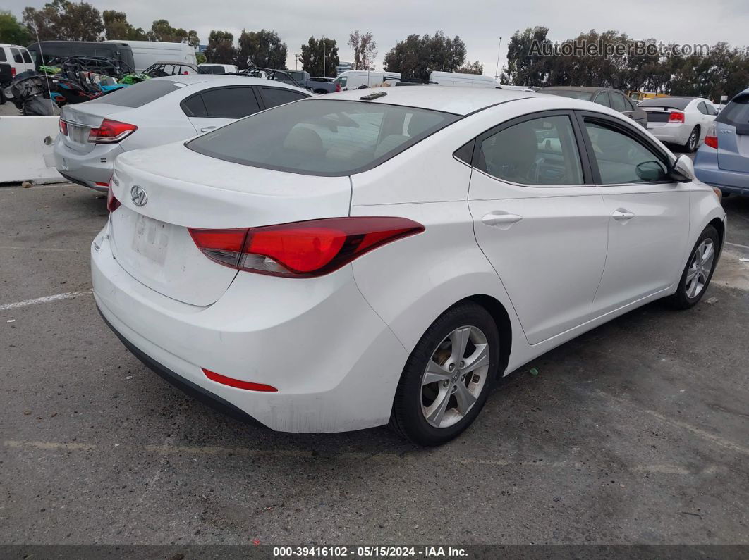 2016 Hyundai Elantra Value Edition Белый vin: 5NPDH4AE7GH673280