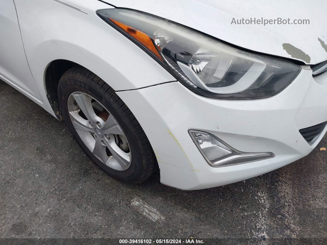 2016 Hyundai Elantra Value Edition White vin: 5NPDH4AE7GH673280