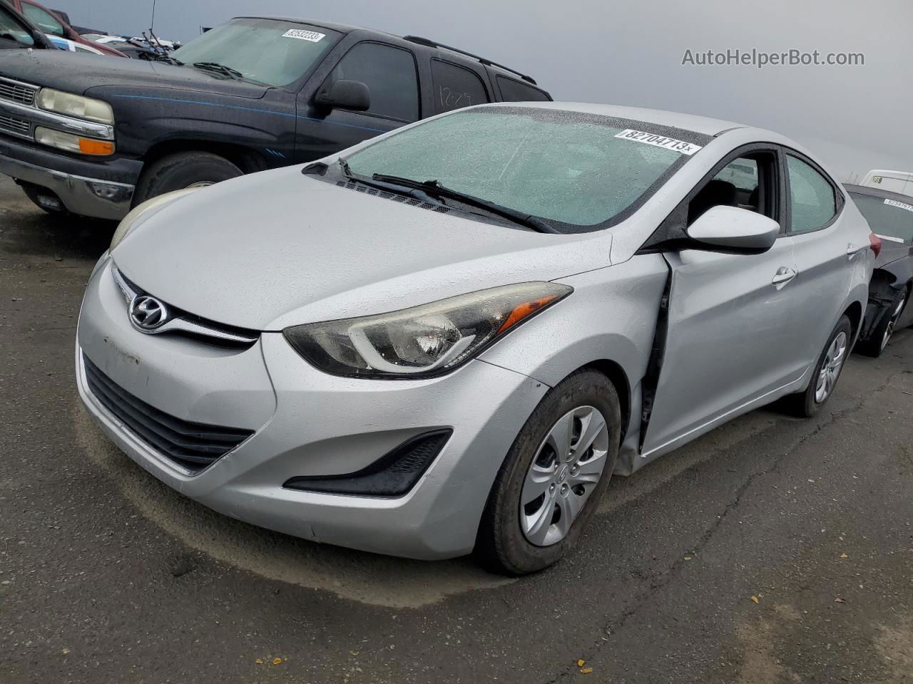 2016 Hyundai Elantra Se Gray vin: 5NPDH4AE7GH681914