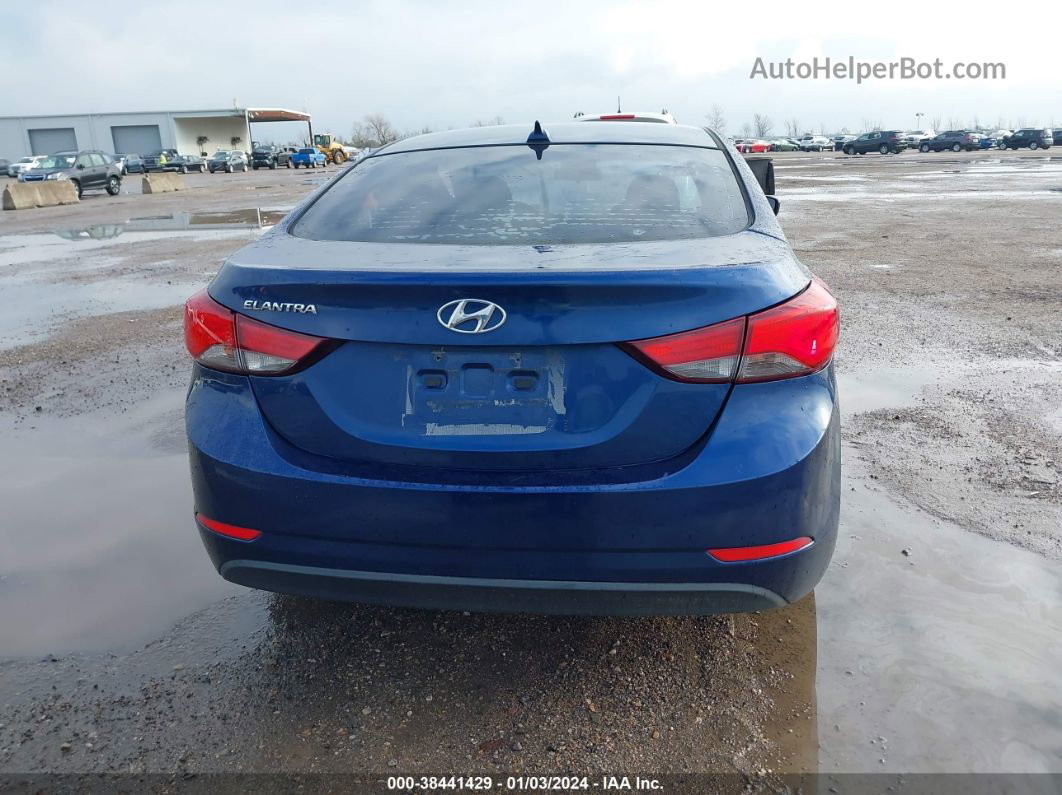 2016 Hyundai Elantra Se Blue vin: 5NPDH4AE7GH714099