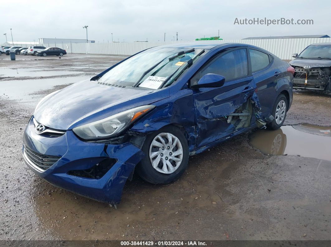 2016 Hyundai Elantra Se Blue vin: 5NPDH4AE7GH714099