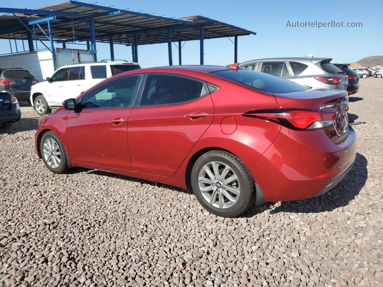 2016 Hyundai Elantra Se Red vin: 5NPDH4AE7GH721120