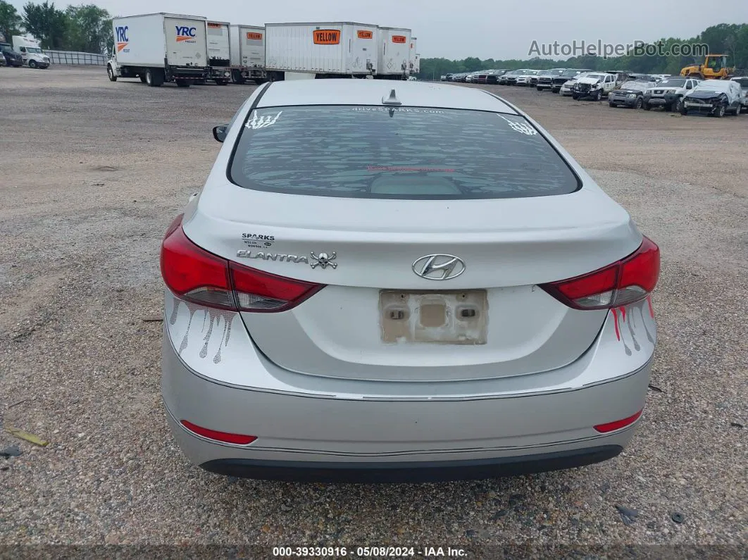 2016 Hyundai Elantra Se Silver vin: 5NPDH4AE7GH721750