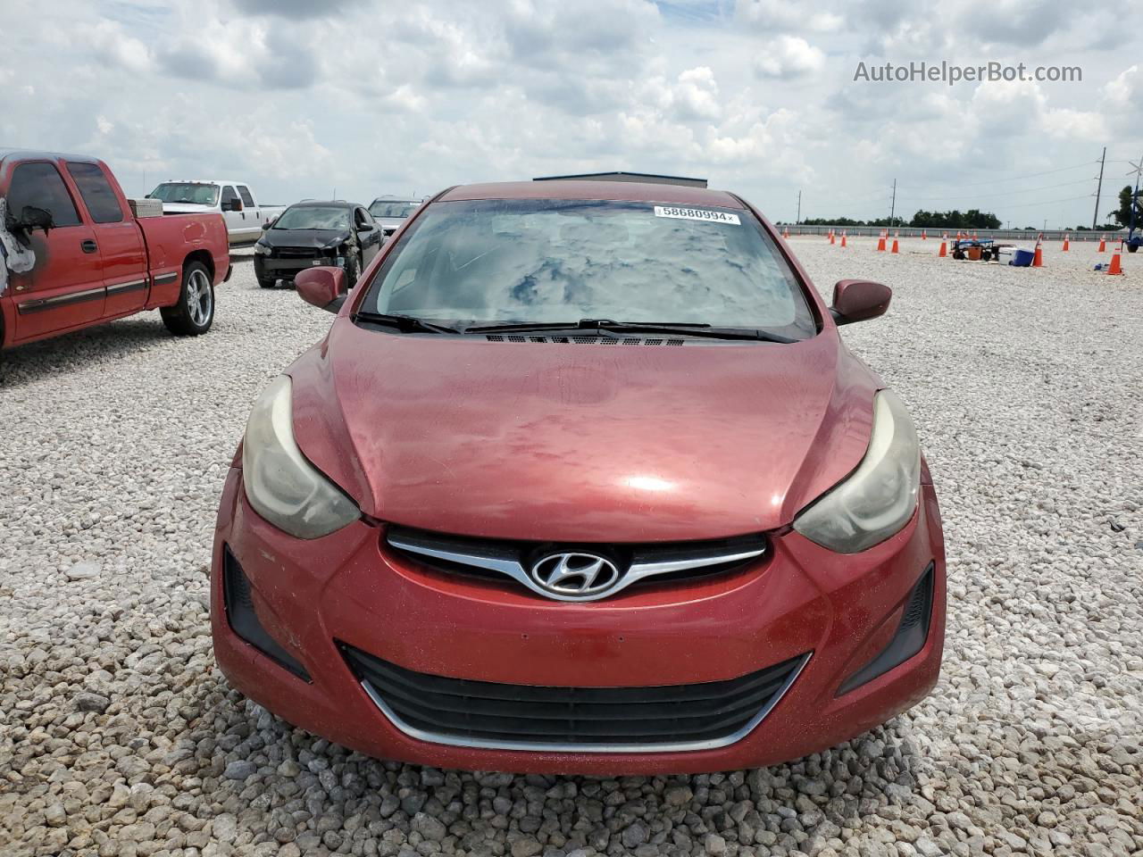 2016 Hyundai Elantra Se Red vin: 5NPDH4AE7GH742839