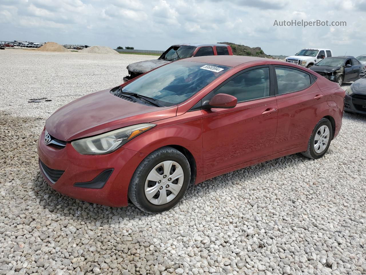 2016 Hyundai Elantra Se Red vin: 5NPDH4AE7GH742839