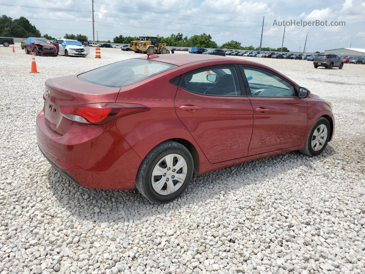 2016 Hyundai Elantra Se Red vin: 5NPDH4AE7GH742839