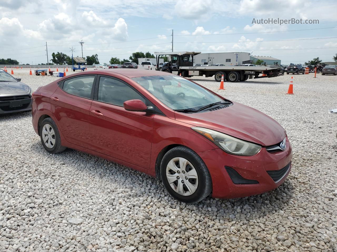 2016 Hyundai Elantra Se Red vin: 5NPDH4AE7GH742839