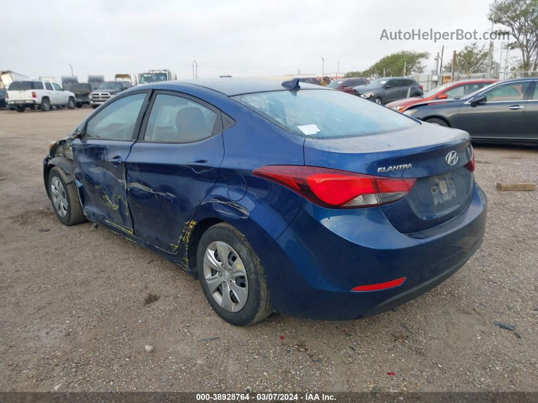 2016 Hyundai Elantra Se Blue vin: 5NPDH4AE7GH749015