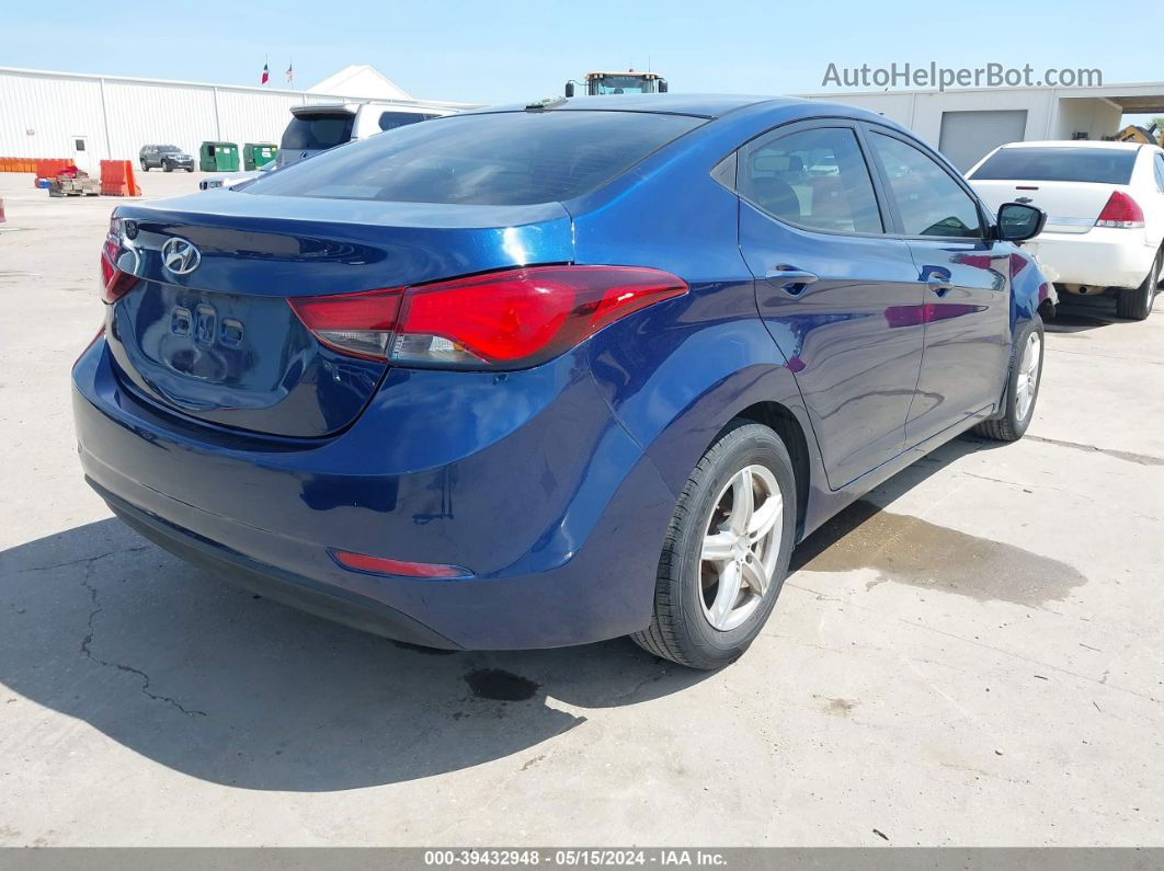 2016 Hyundai Elantra Se Blue vin: 5NPDH4AE7GH759317