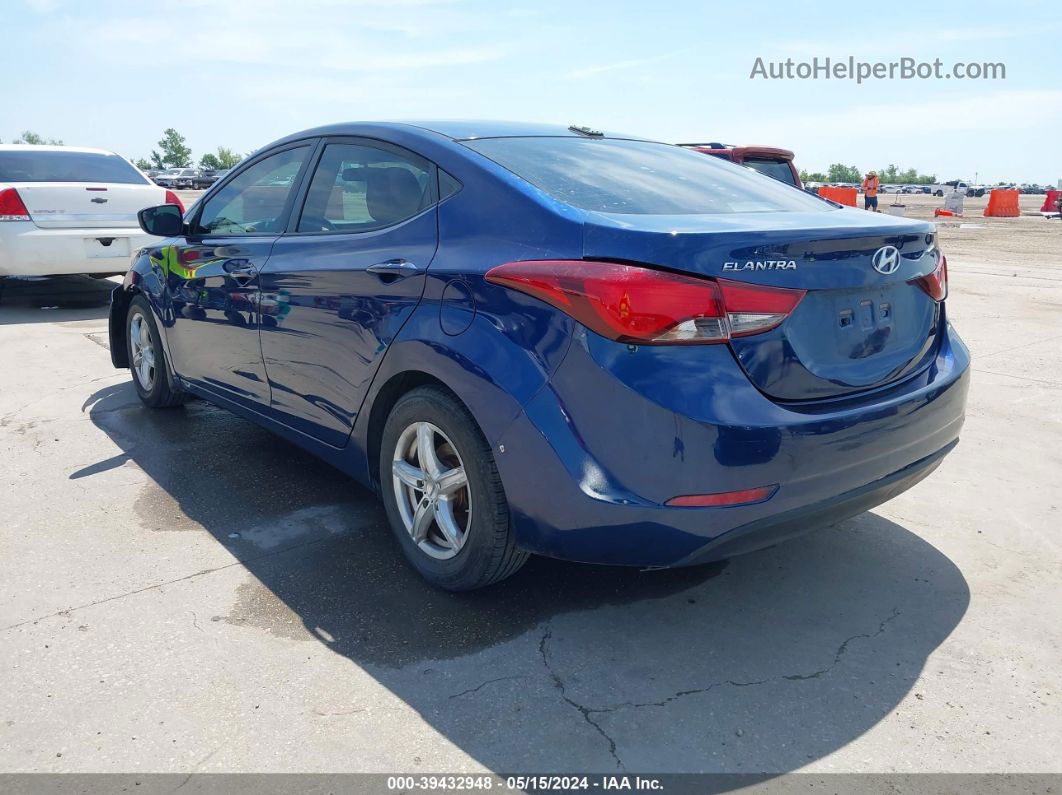 2016 Hyundai Elantra Se Blue vin: 5NPDH4AE7GH759317