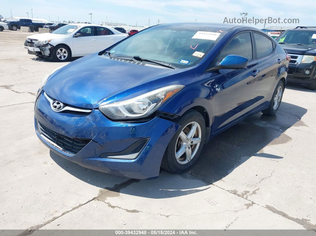 2016 Hyundai Elantra Se Blue vin: 5NPDH4AE7GH759317