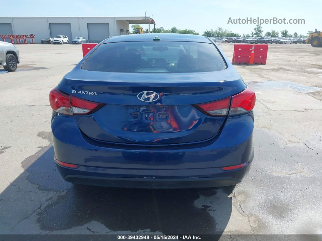 2016 Hyundai Elantra Se Blue vin: 5NPDH4AE7GH759317