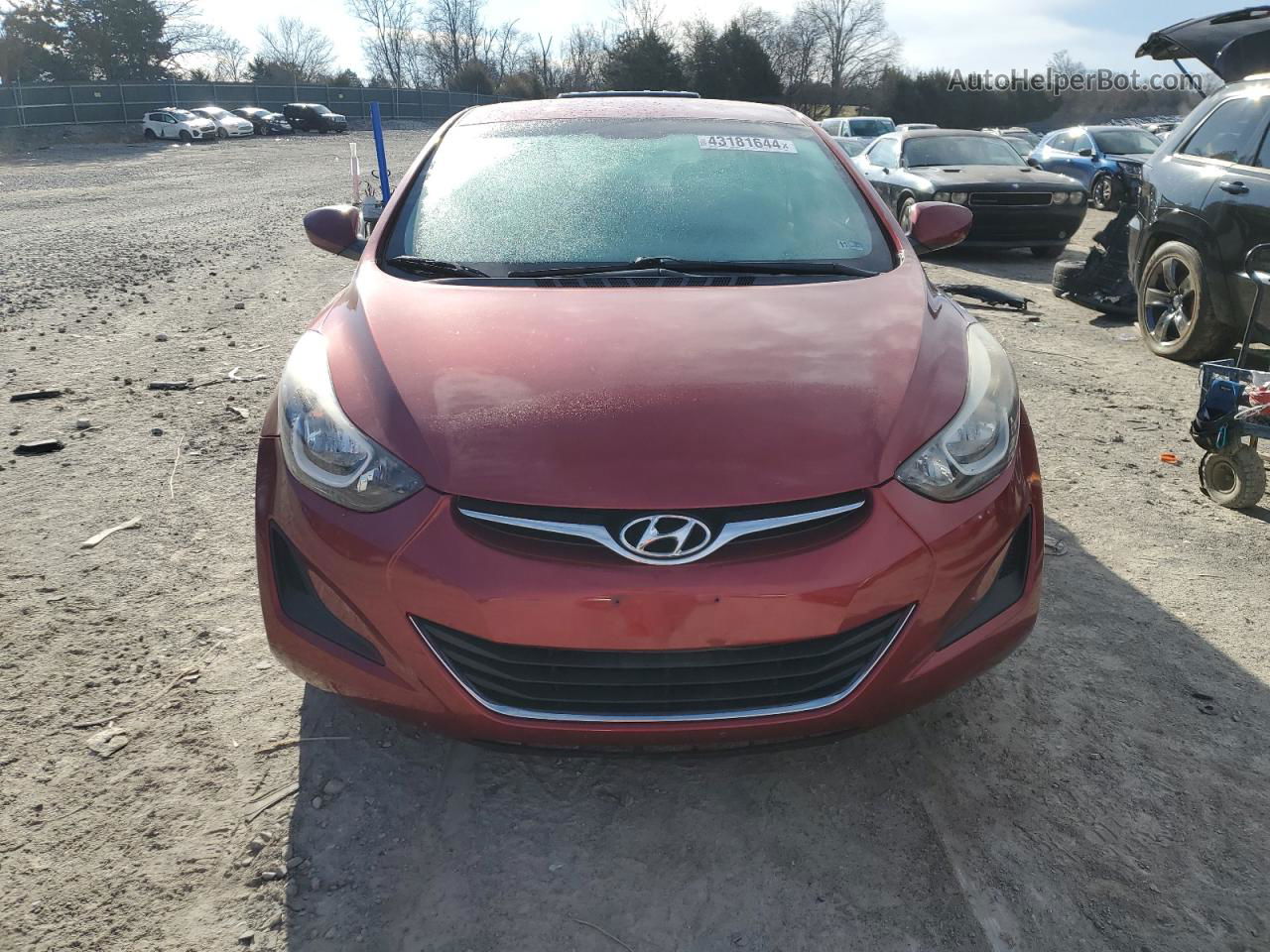 2016 Hyundai Elantra Se Red vin: 5NPDH4AE7GH766185