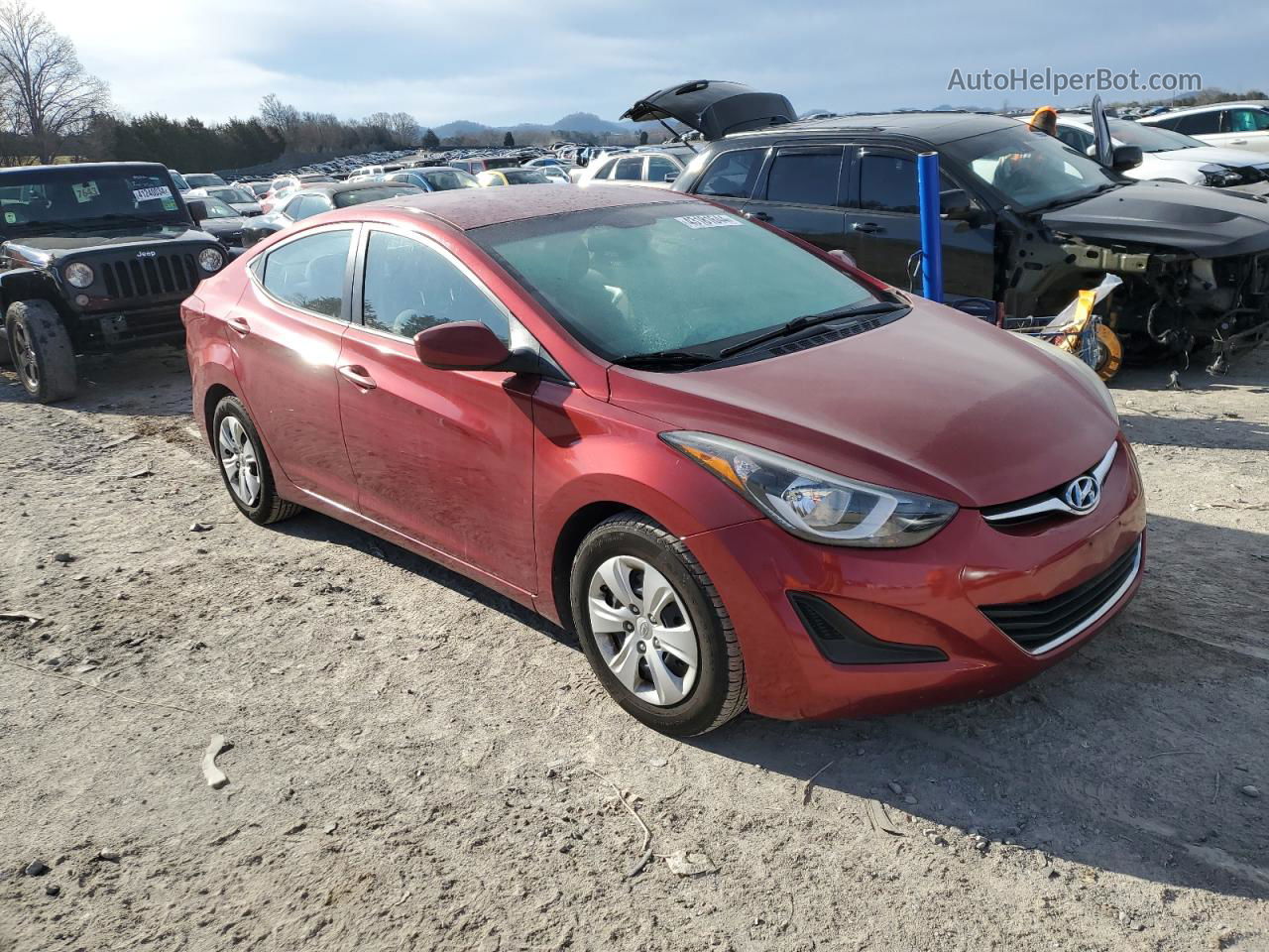 2016 Hyundai Elantra Se Красный vin: 5NPDH4AE7GH766185