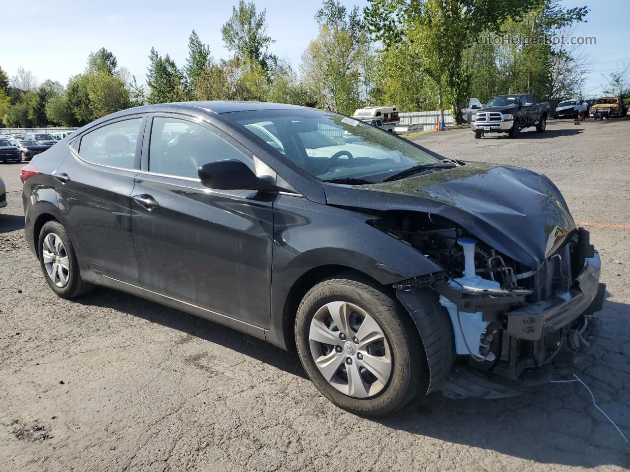 2016 Hyundai Elantra Se Черный vin: 5NPDH4AE7GH766364