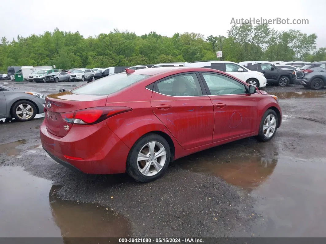 2016 Hyundai Elantra Value Edition Red vin: 5NPDH4AE7GH768597