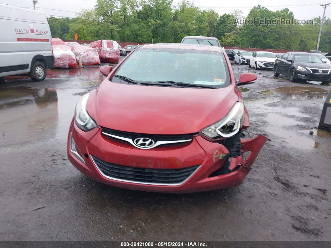 2016 Hyundai Elantra Value Edition Red vin: 5NPDH4AE7GH768597