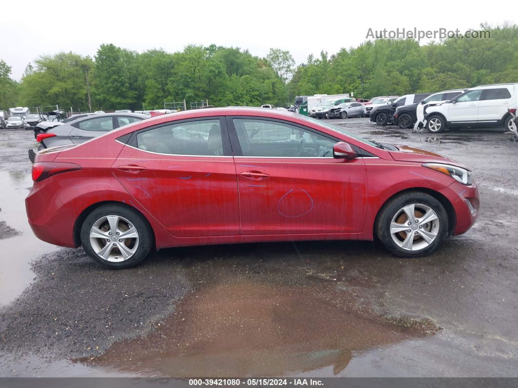 2016 Hyundai Elantra Value Edition Red vin: 5NPDH4AE7GH768597