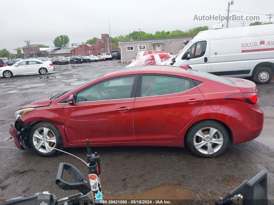 2016 Hyundai Elantra Value Edition Red vin: 5NPDH4AE7GH768597