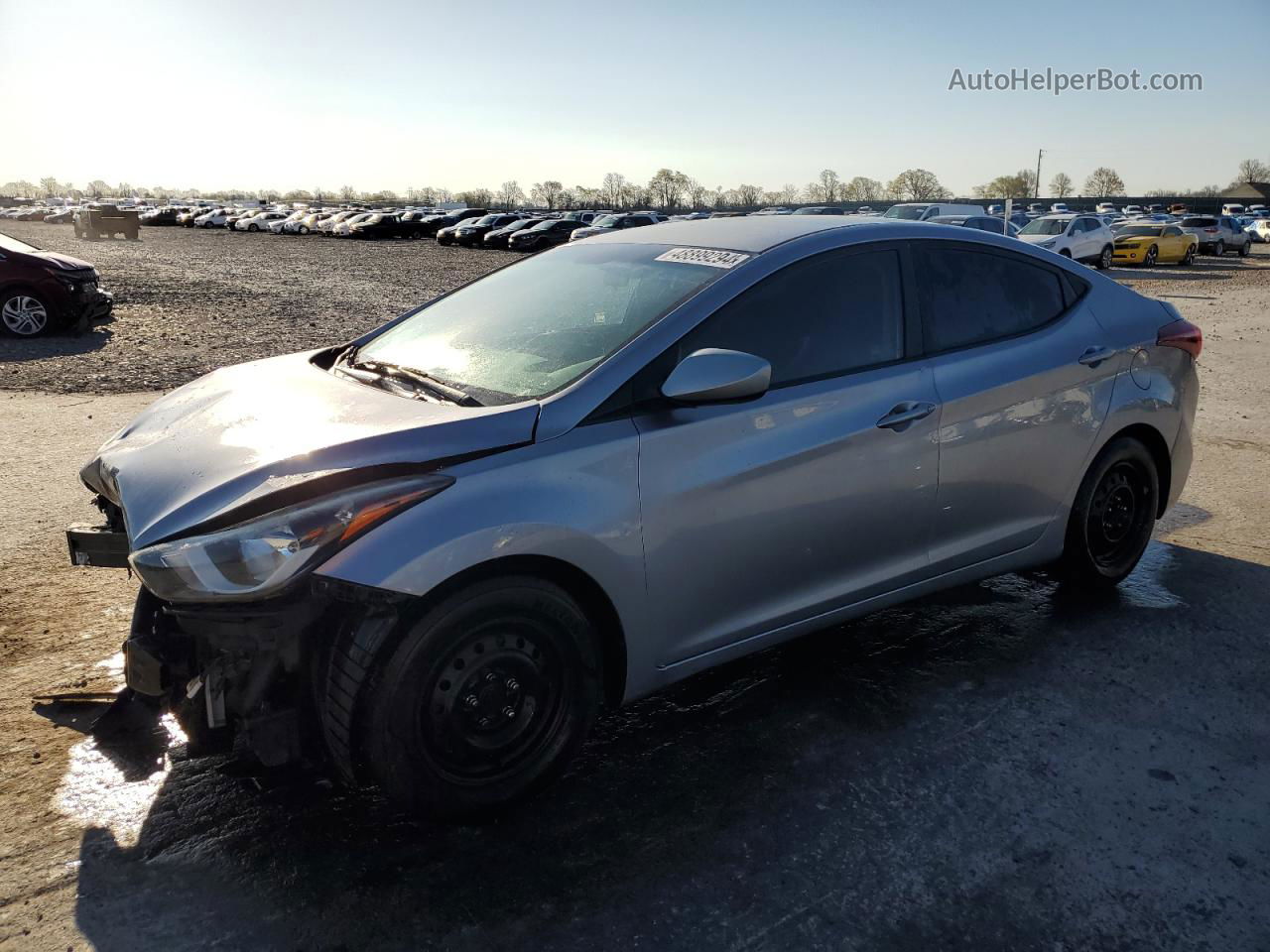 2016 Hyundai Elantra Se Gray vin: 5NPDH4AE7GH777056