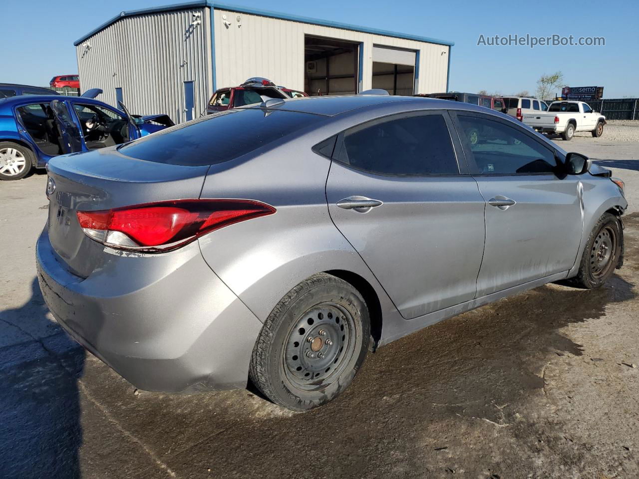 2016 Hyundai Elantra Se Gray vin: 5NPDH4AE7GH777056