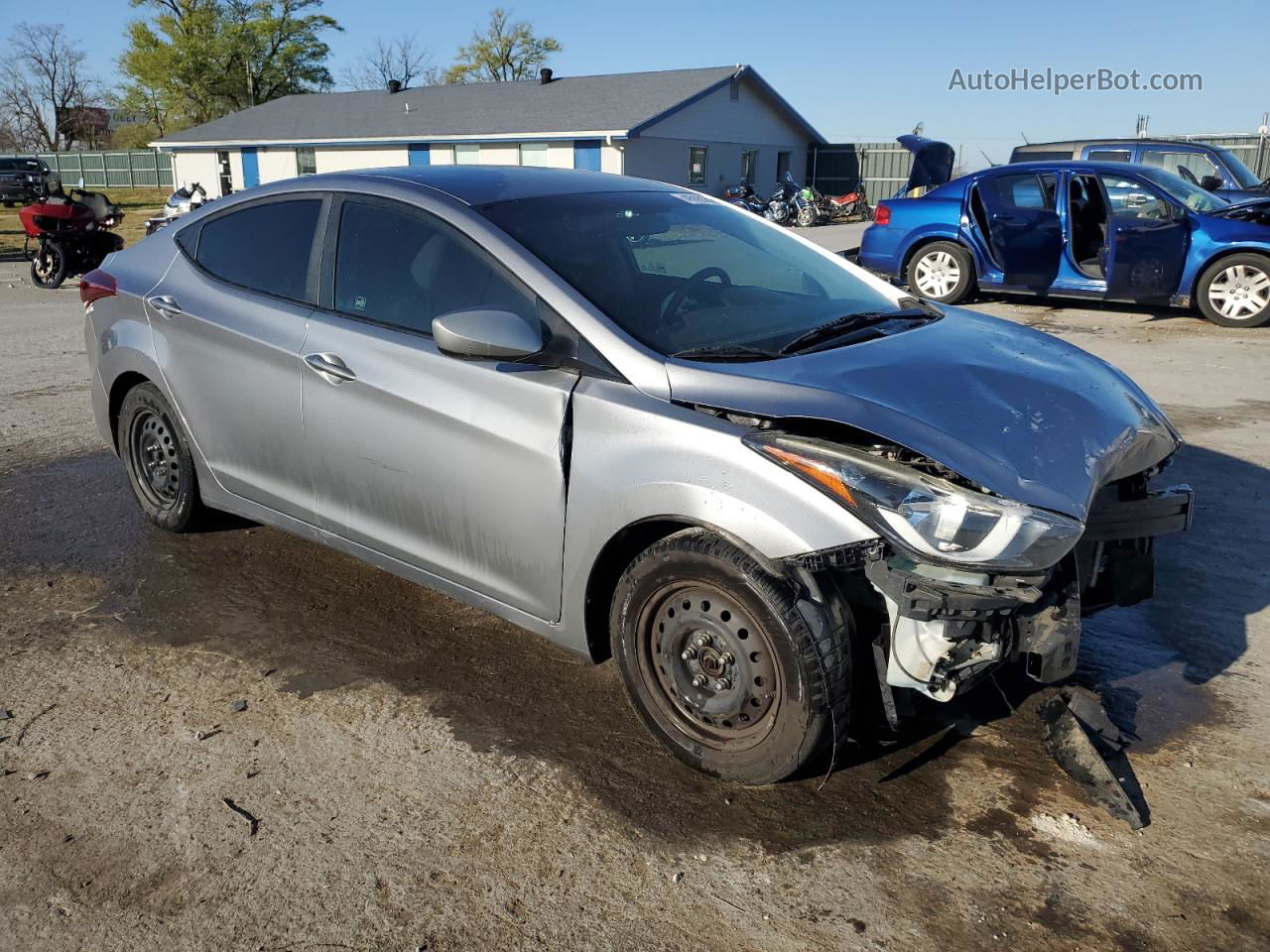 2016 Hyundai Elantra Se Gray vin: 5NPDH4AE7GH777056