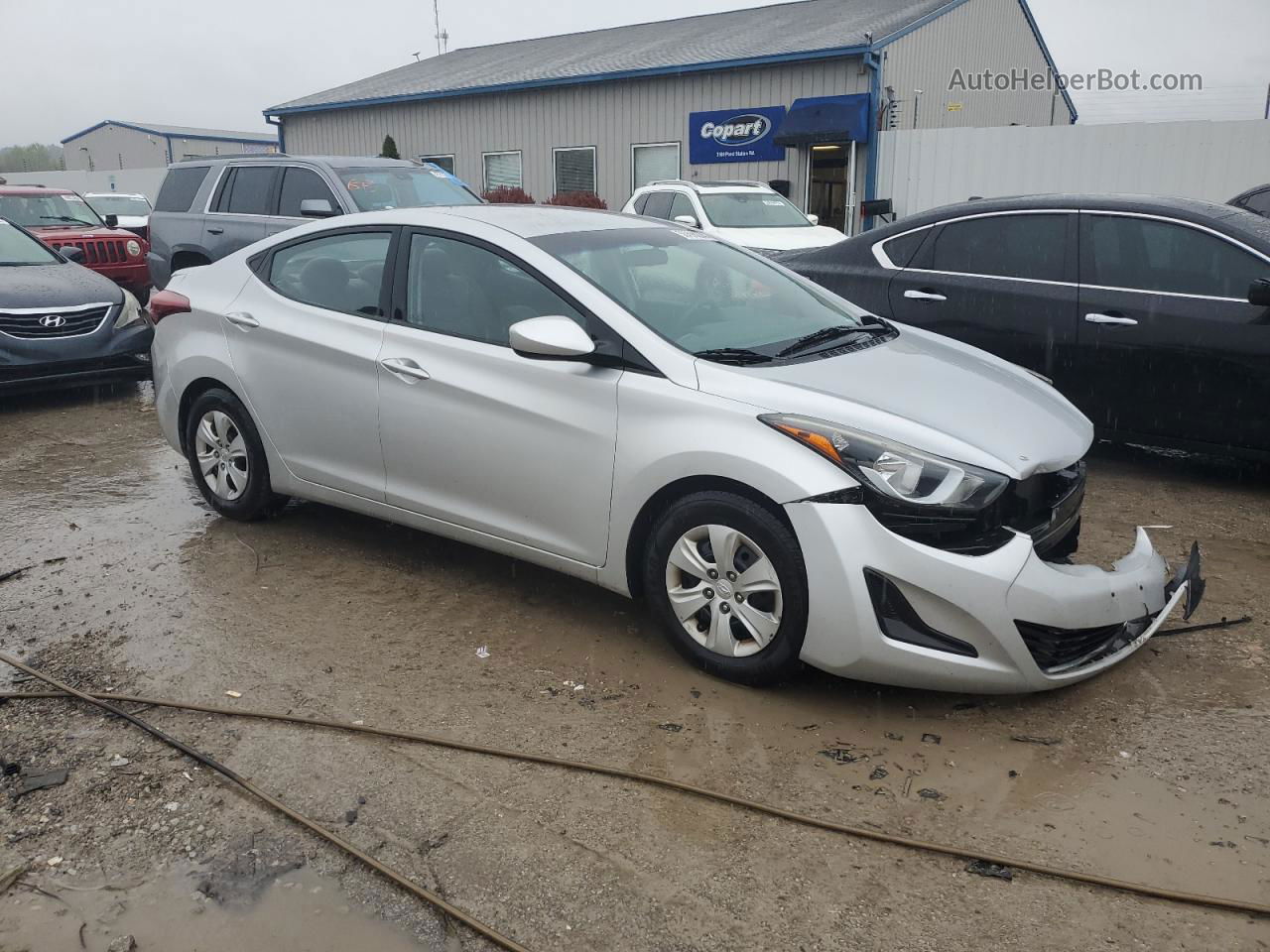 2016 Hyundai Elantra Se Silver vin: 5NPDH4AE7GH786713