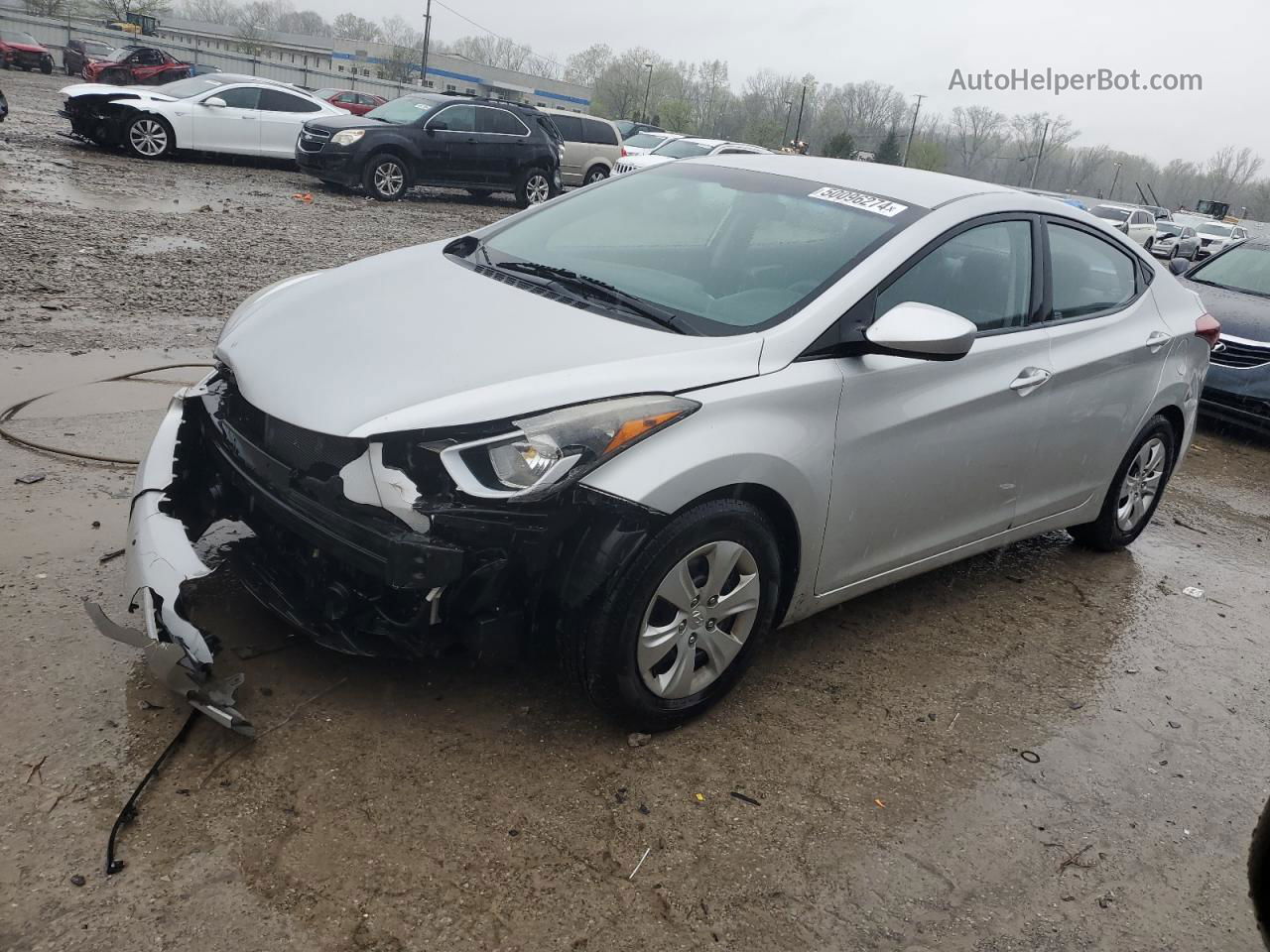 2016 Hyundai Elantra Se Silver vin: 5NPDH4AE7GH786713