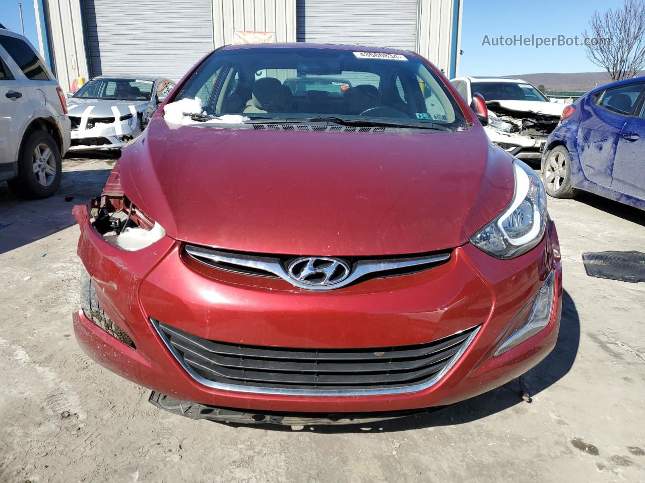 2016 Hyundai Elantra Se Бордовый vin: 5NPDH4AE7GH788204