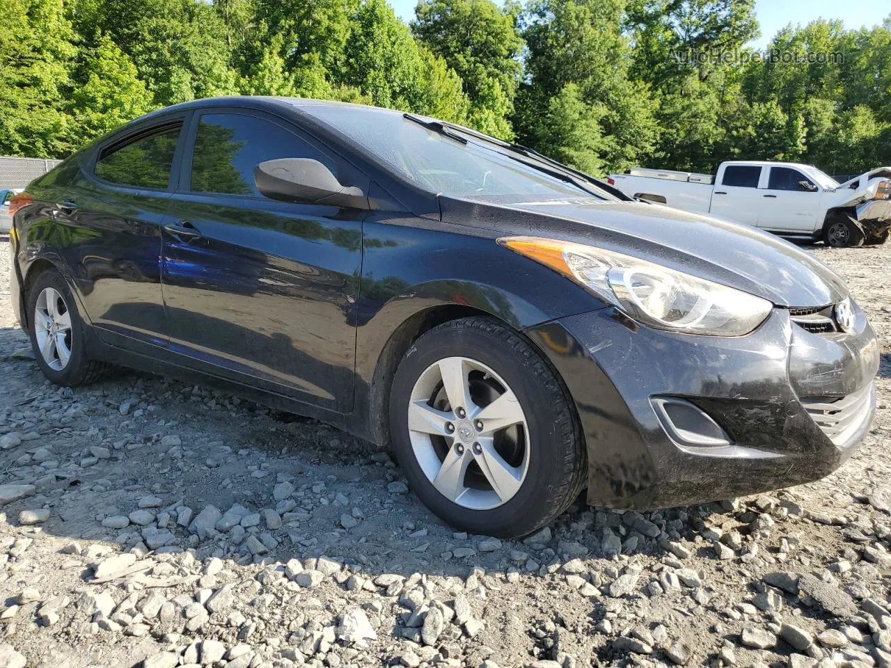 2011 Hyundai Elantra Gls Black vin: 5NPDH4AE8BH002273