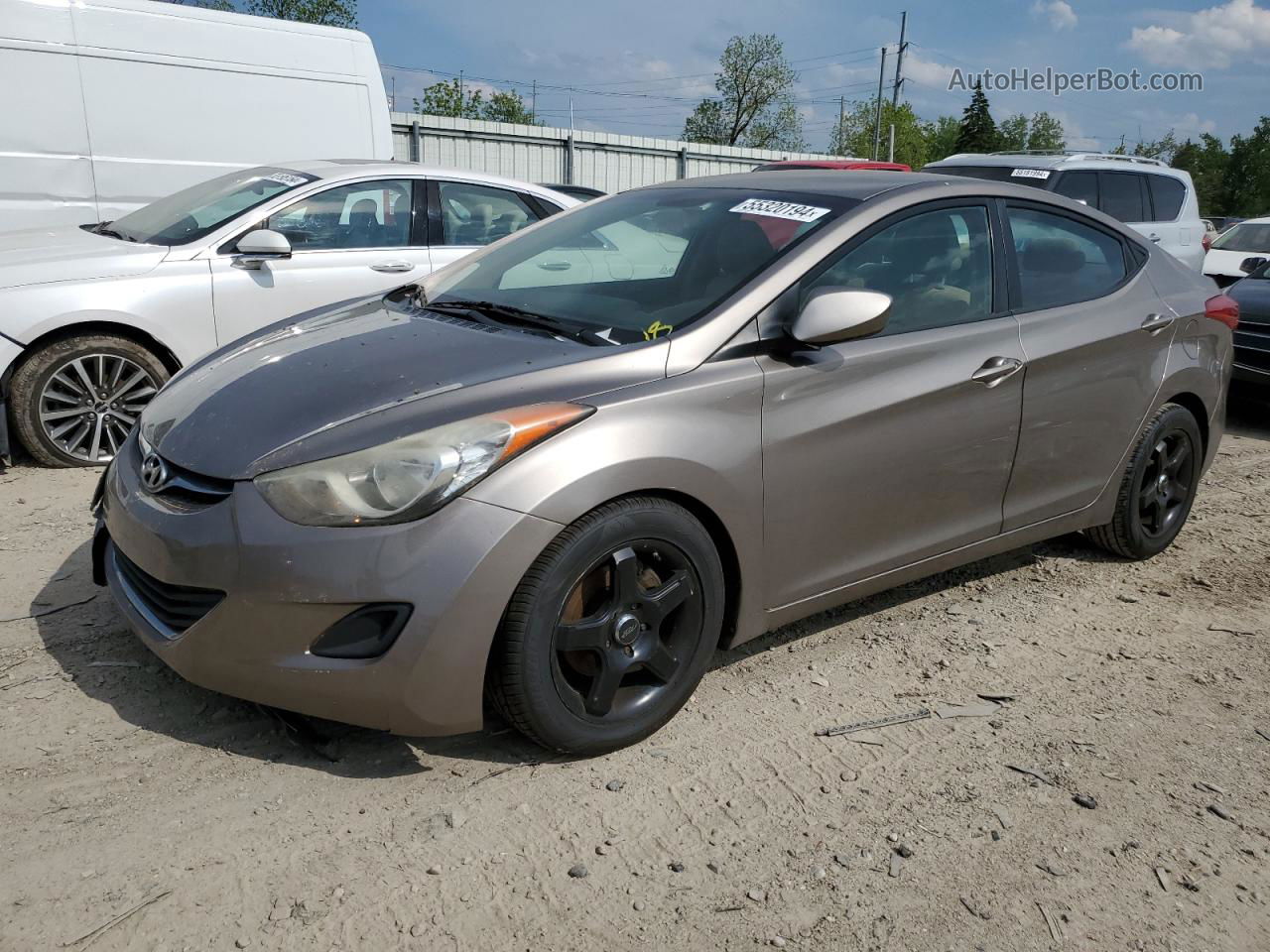 2011 Hyundai Elantra Gls Brown vin: 5NPDH4AE8BH002337