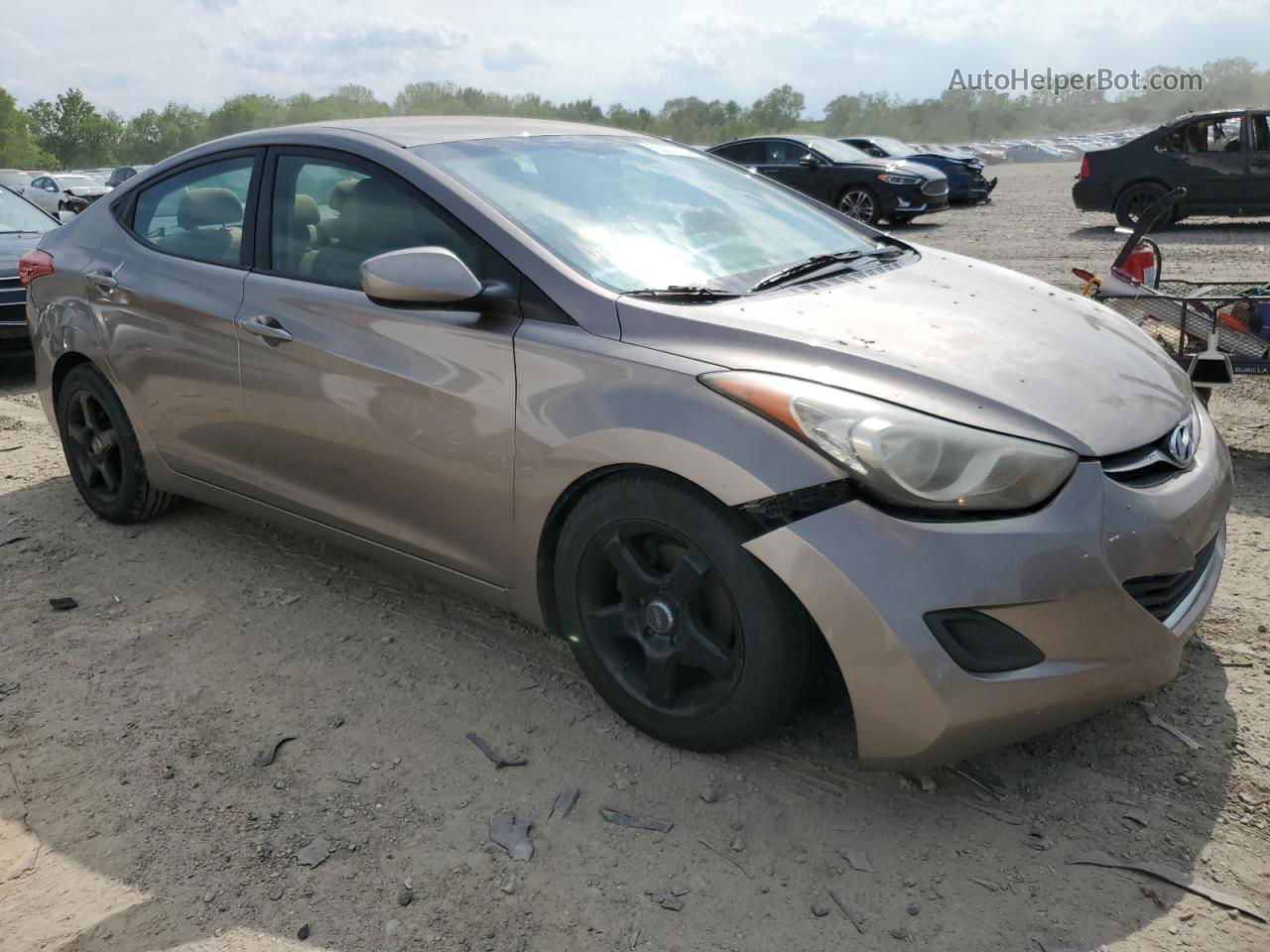 2011 Hyundai Elantra Gls Brown vin: 5NPDH4AE8BH002337