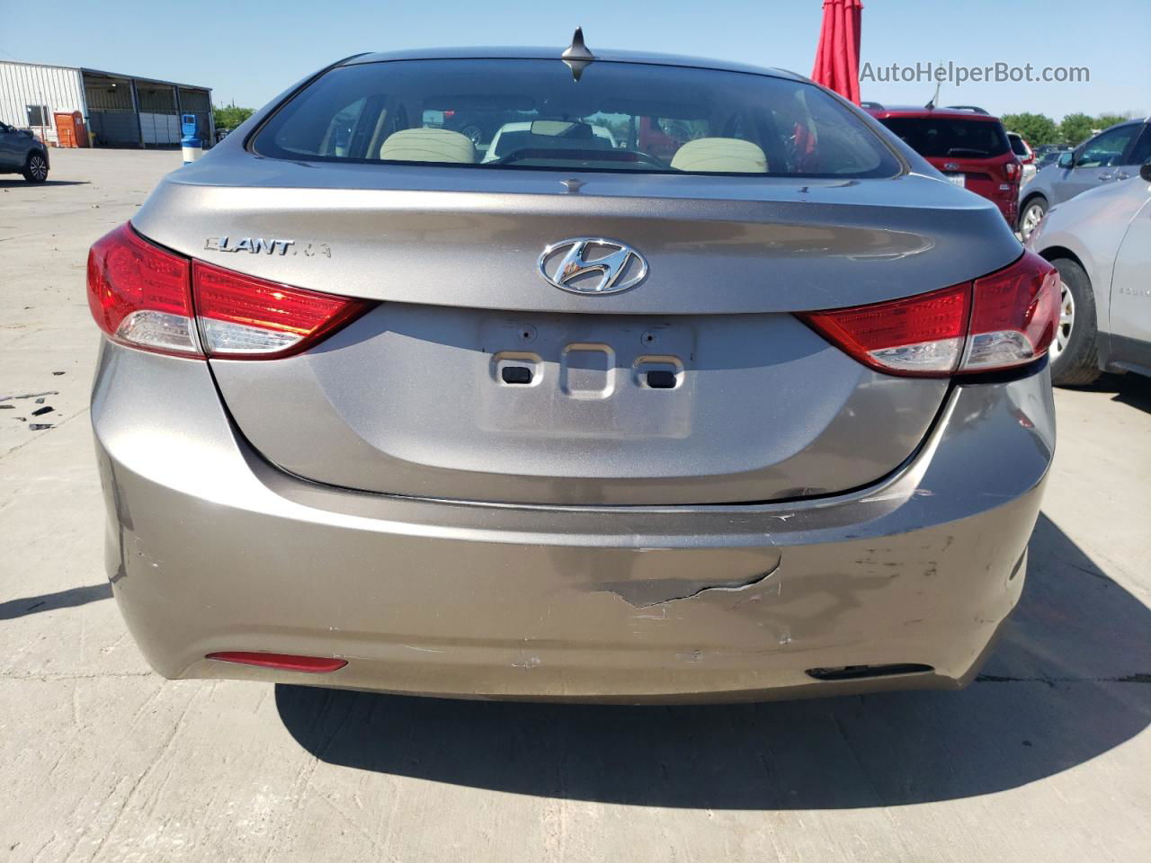 2011 Hyundai Elantra Gls Beige vin: 5NPDH4AE8BH007716