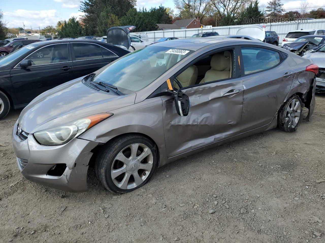 2011 Hyundai Elantra Gls Tan vin: 5NPDH4AE8BH012852