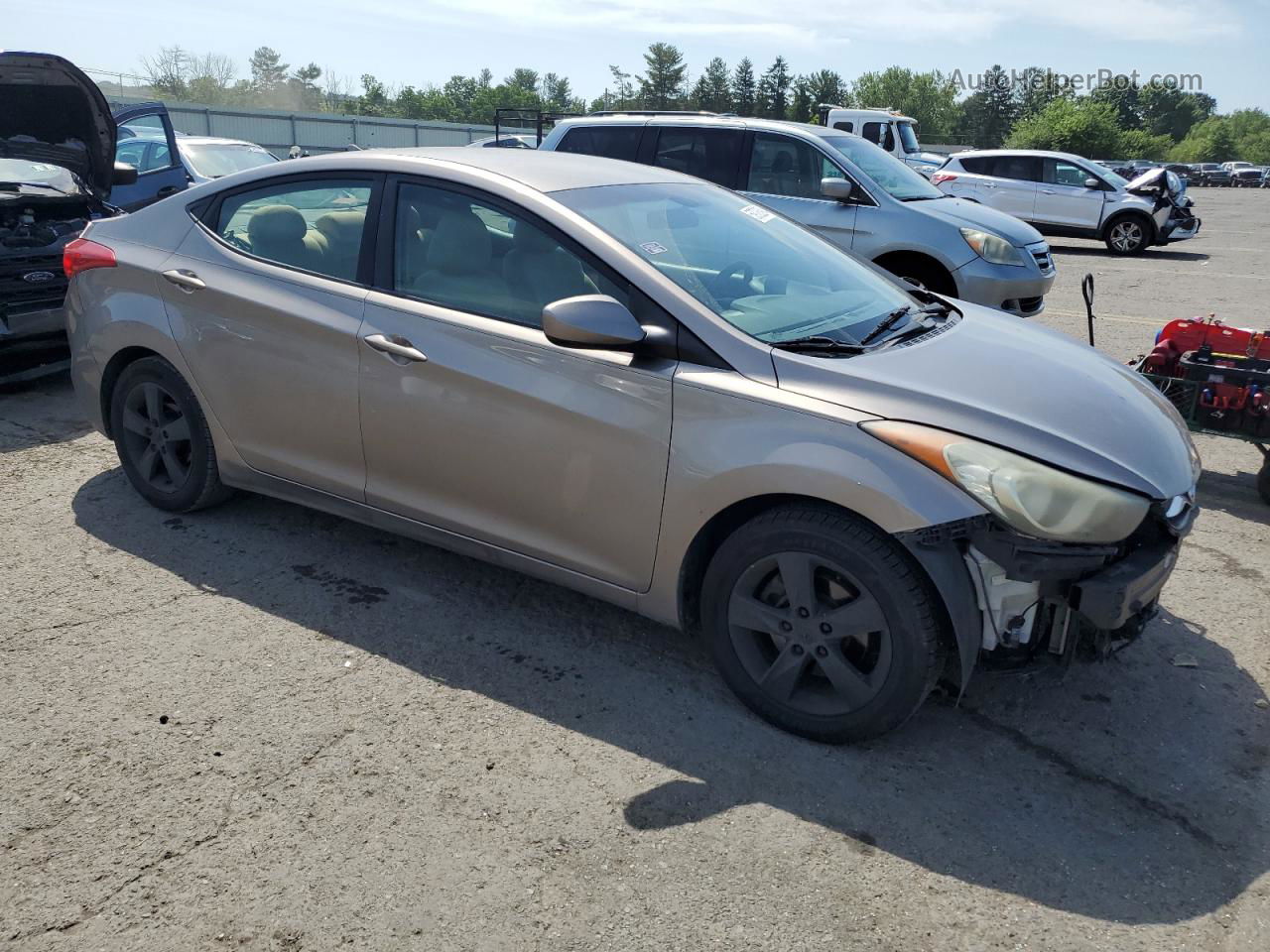 2011 Hyundai Elantra Gls Brown vin: 5NPDH4AE8BH023026