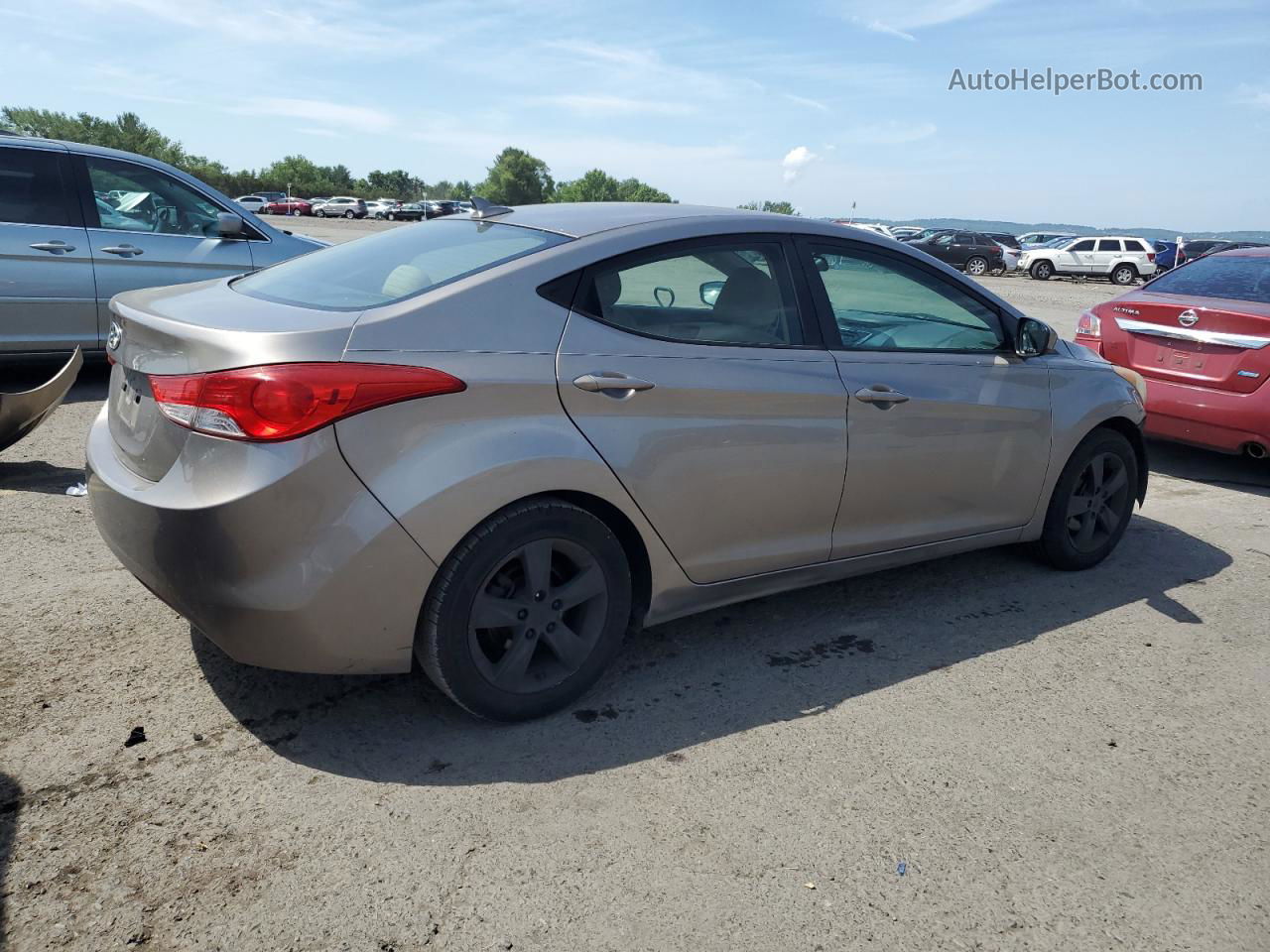 2011 Hyundai Elantra Gls Brown vin: 5NPDH4AE8BH023026