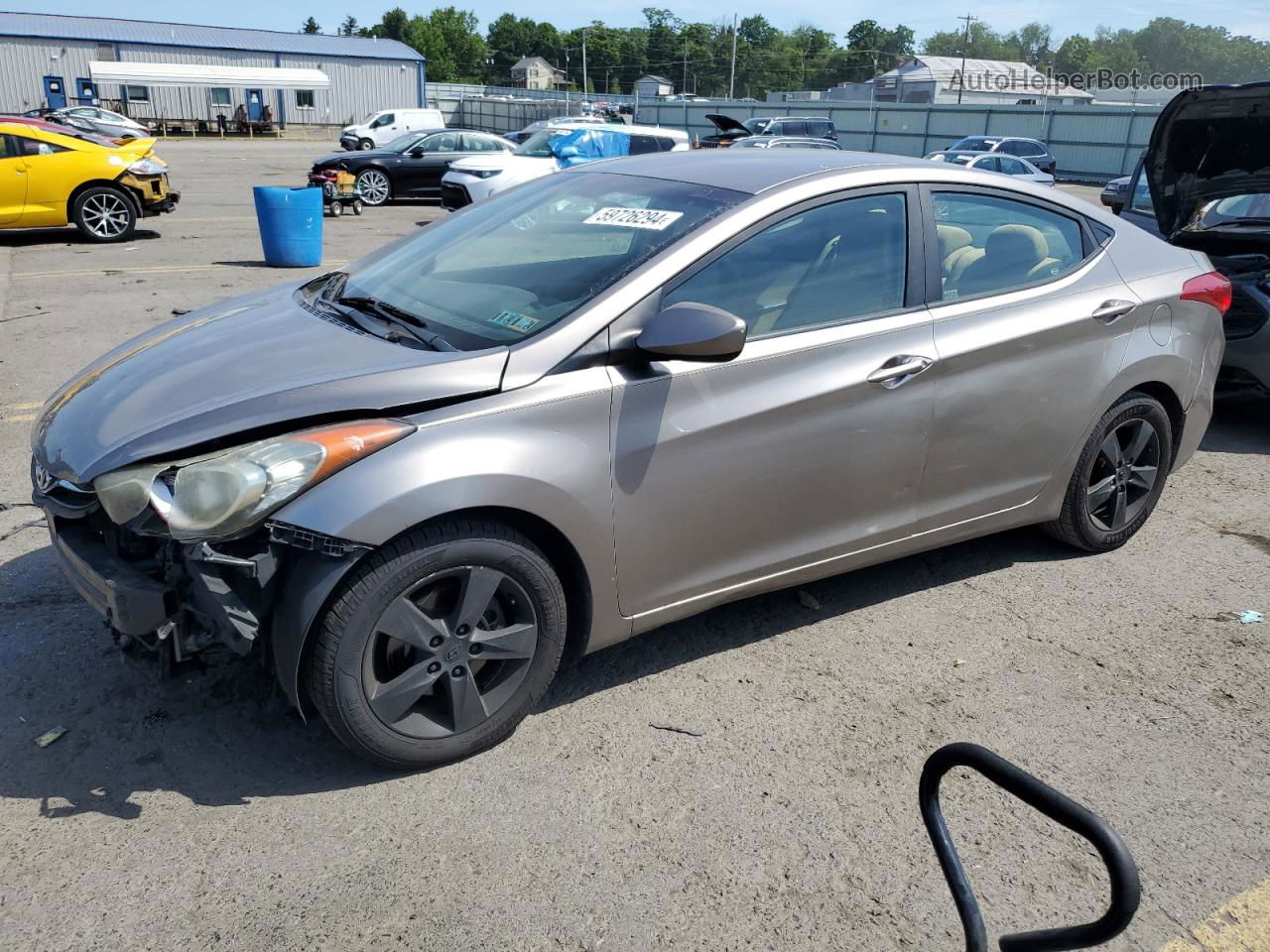 2011 Hyundai Elantra Gls Brown vin: 5NPDH4AE8BH023026