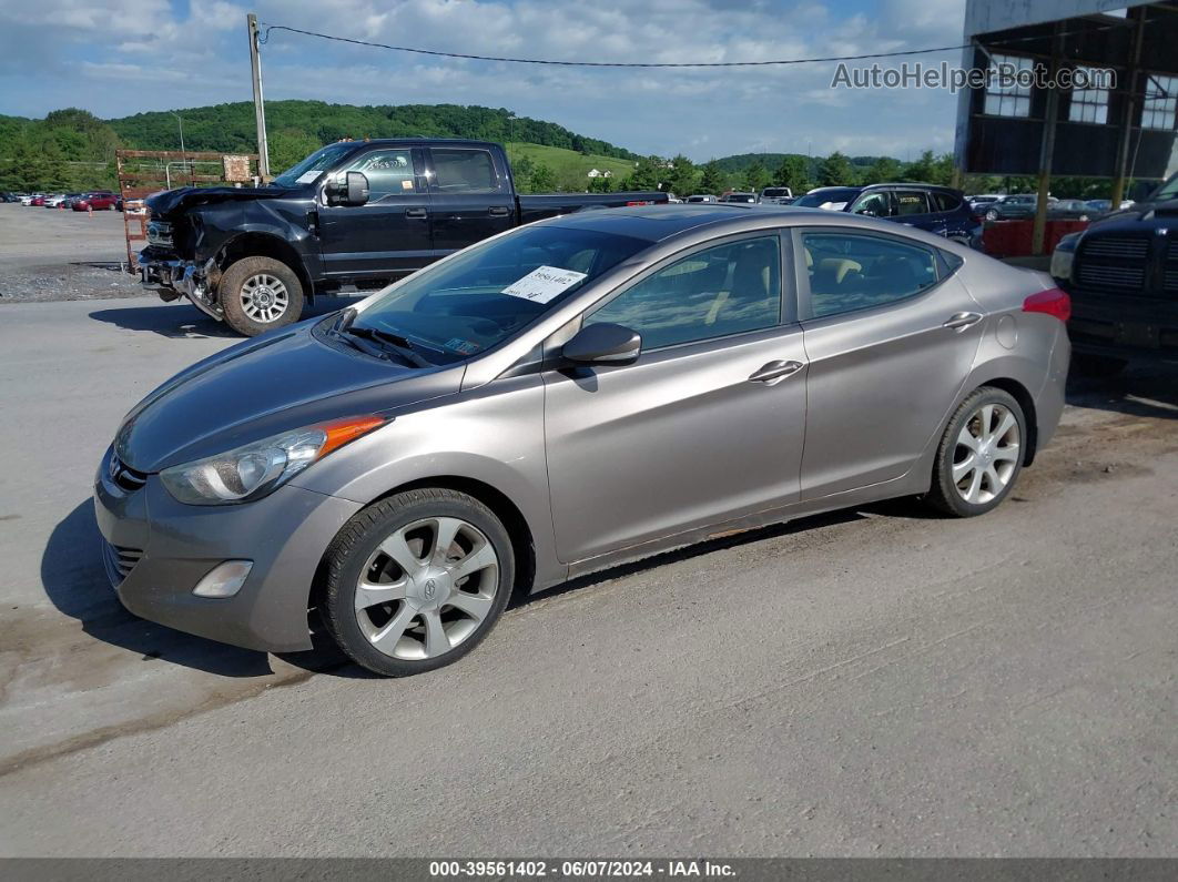 2011 Hyundai Elantra Limited Золотой vin: 5NPDH4AE8BH042045