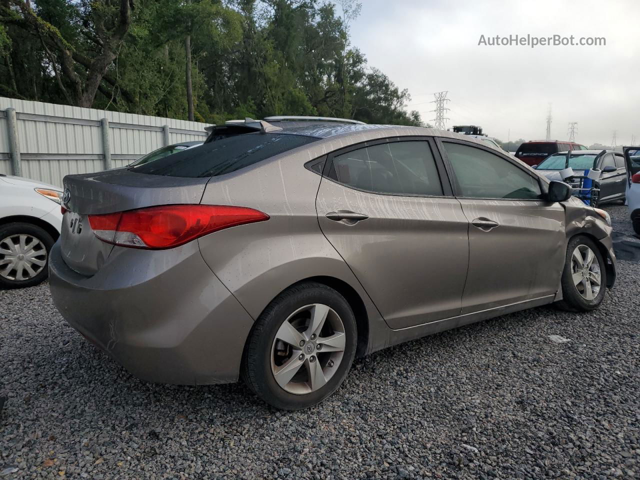 2011 Hyundai Elantra Gls Beige vin: 5NPDH4AE8BH042143