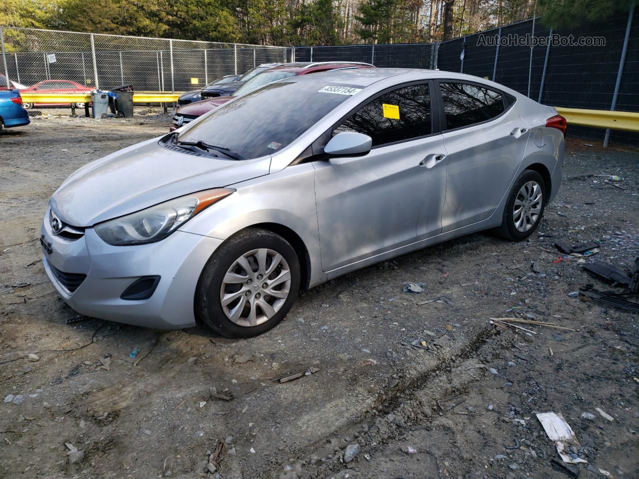 2011 Hyundai Elantra Gls Silver vin: 5NPDH4AE8BH050095