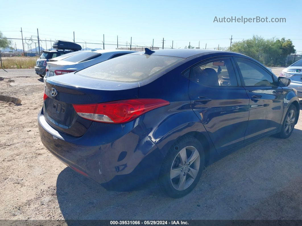 2011 Hyundai Elantra Gls Синий vin: 5NPDH4AE8BH058715