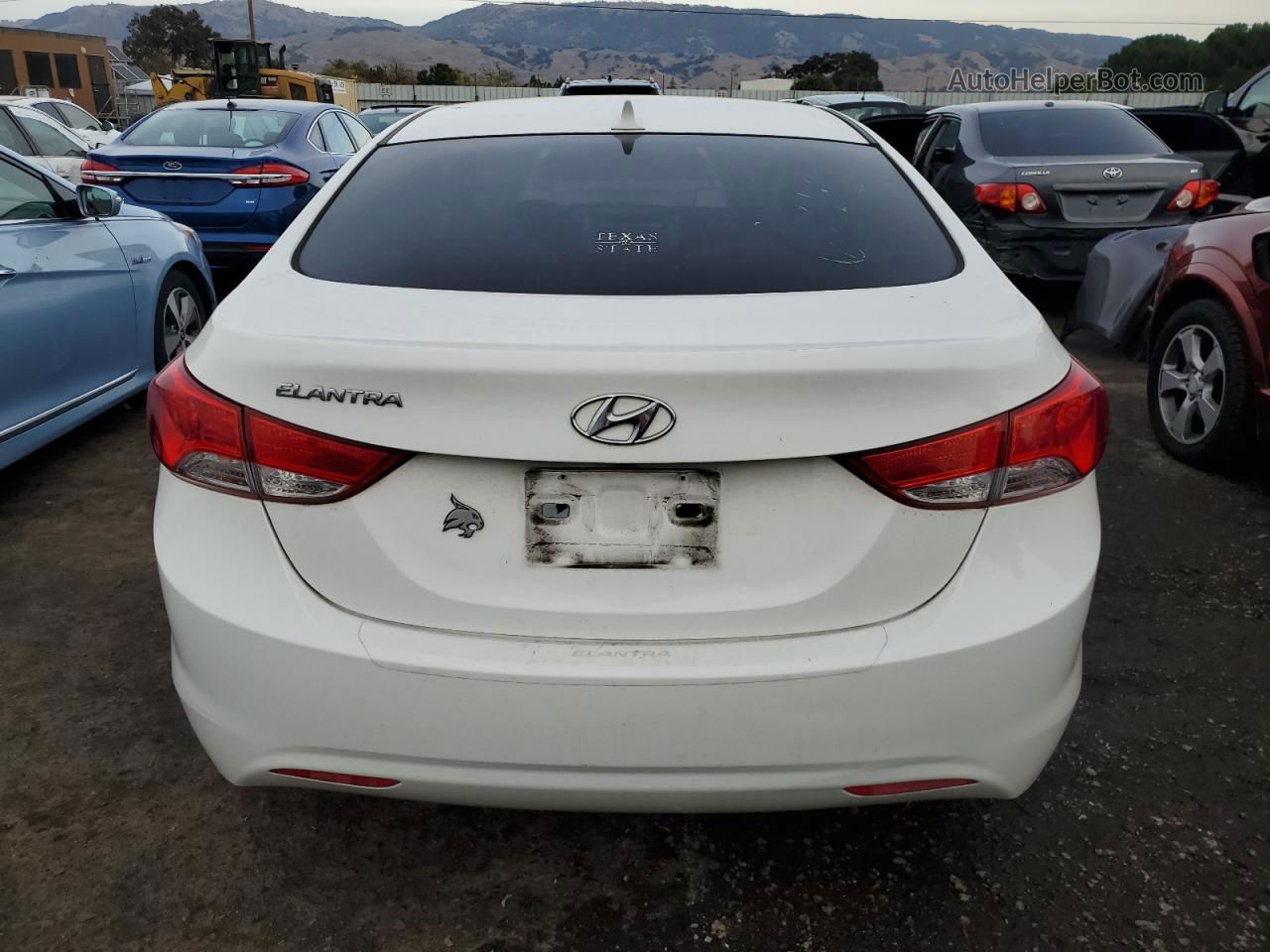 2011 Hyundai Elantra Gls White vin: 5NPDH4AE8BH059007