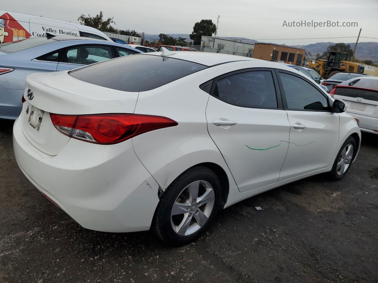 2011 Hyundai Elantra Gls White vin: 5NPDH4AE8BH059007