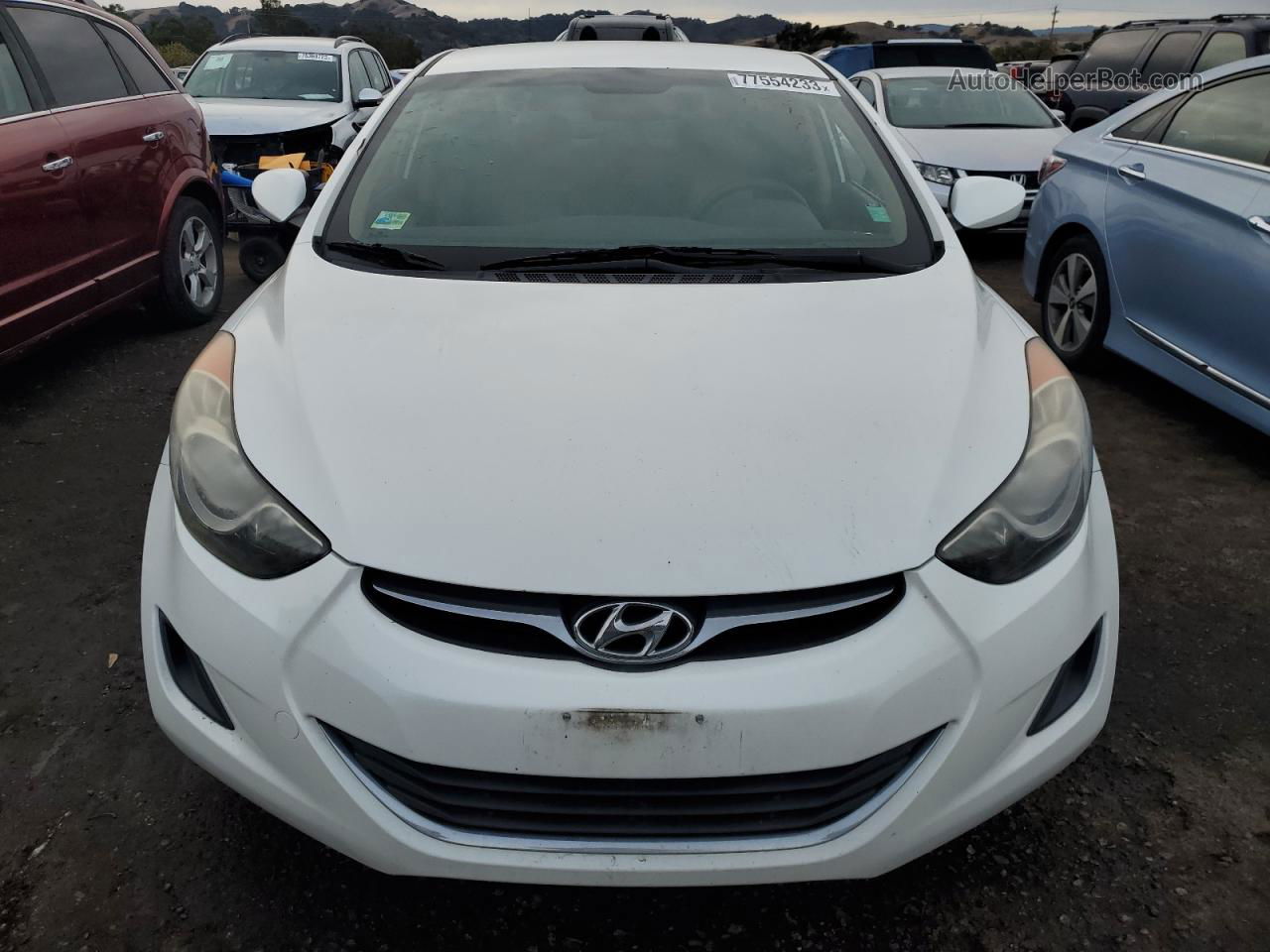 2011 Hyundai Elantra Gls White vin: 5NPDH4AE8BH059007