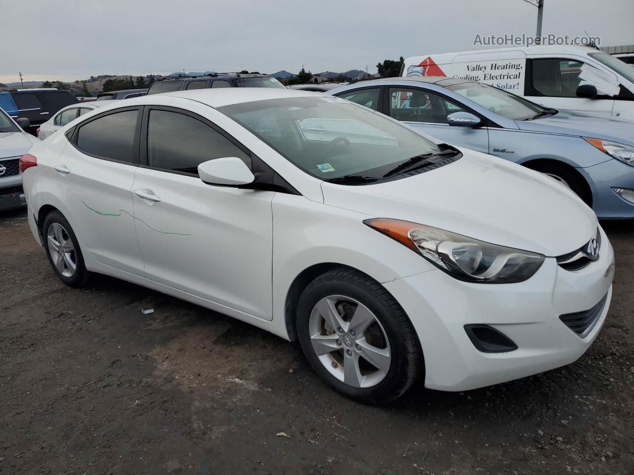 2011 Hyundai Elantra Gls White vin: 5NPDH4AE8BH059007